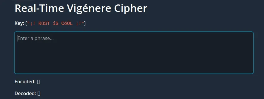 Vigenère cipher error handling